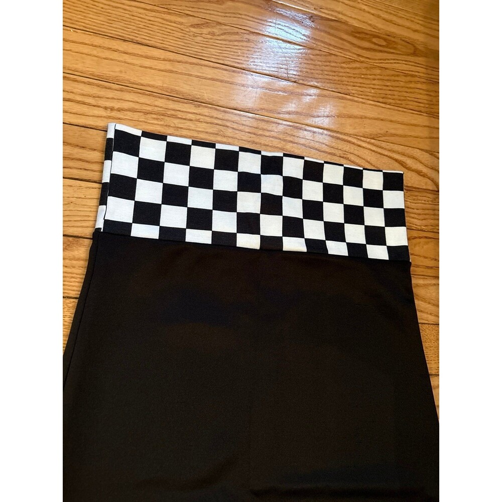 Pencil skirt straight black white checkered race car classic retro vintage rare